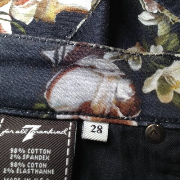 7 for All Mankind, "28", Floral, "RARE" pattern, Skinny, Y2K, Girlhoodcore, Chic - Picture 6 of 7